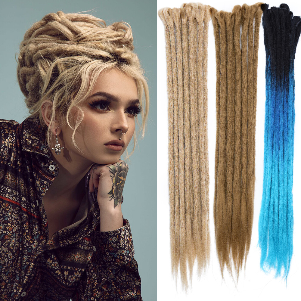 Full Head Crochet Dreads Locks 100% Handmade Dreadlocks Thick Hair Extensions US