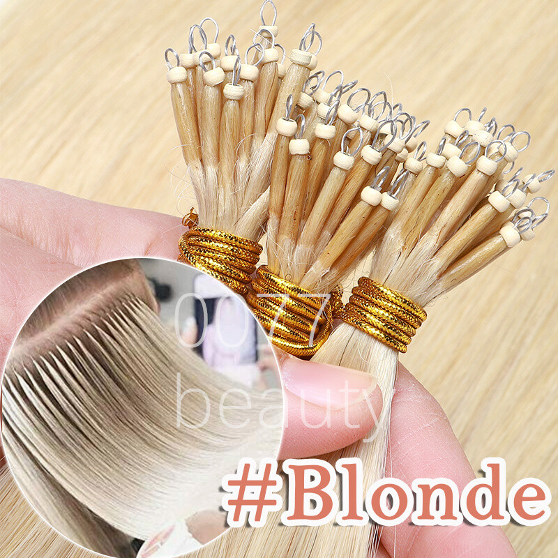 HIGHLIGHT Nano Beads Nano Ring Tip Human Hair Extensions 100% Real Remy Thick 1G