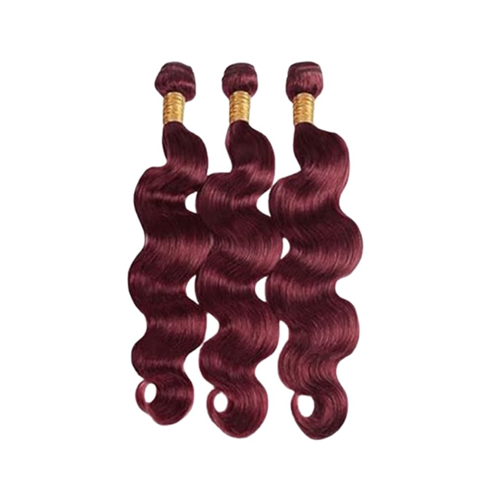 BilltiiWW Color 99j Body Wave Bundles Burgundy Body Wave Bundles 8a Grade Double