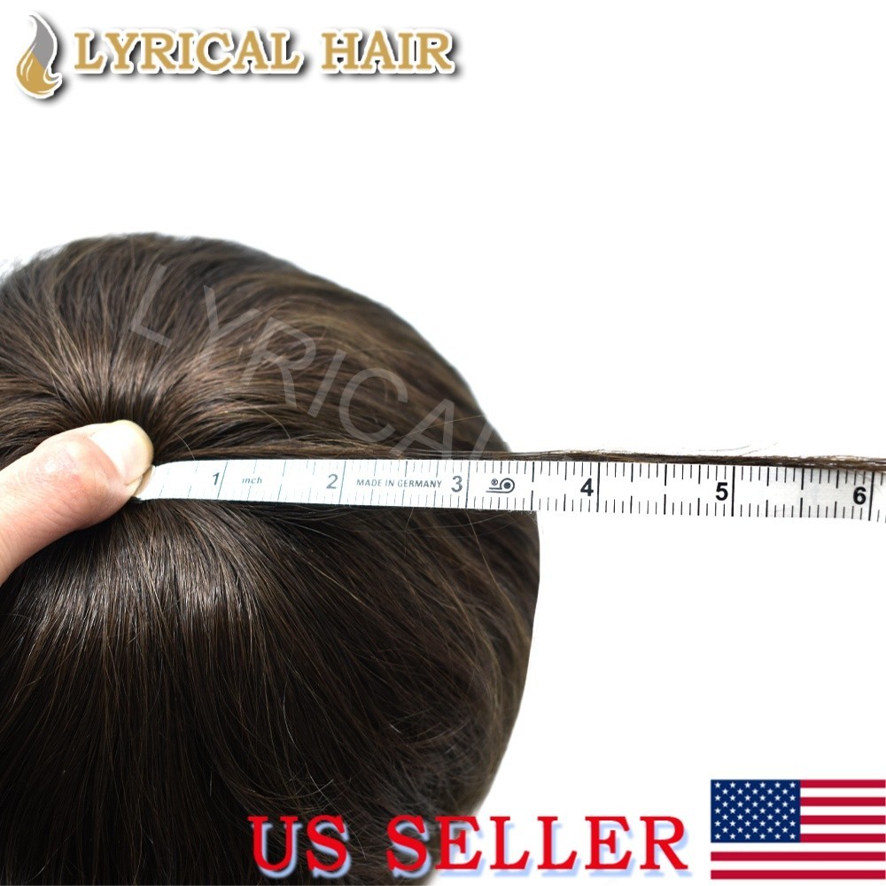 Lyrical Hair Mens Full Lace Human Hair Toupee Invisible Natural Hairpiece System
