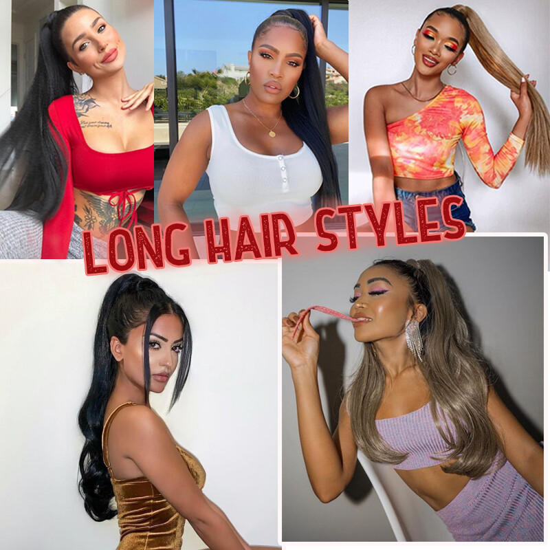 Real Thick 100% As Human Long Curly Drawstring Ponytail Clip In Hair Extension