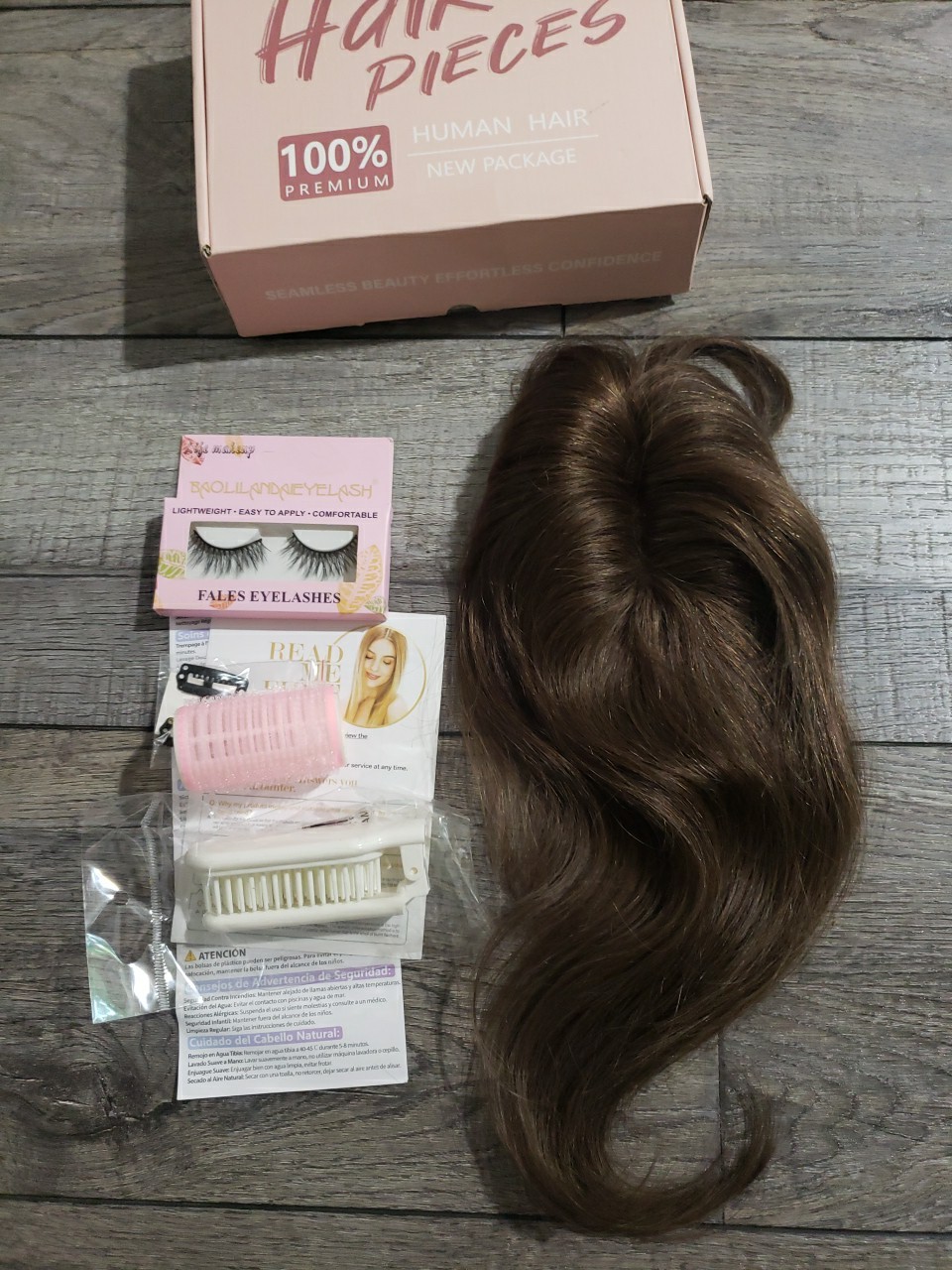Rich Choices Hair Topper Women Real Human Hair 360°3D Clip in 10 Inch #02 Brown