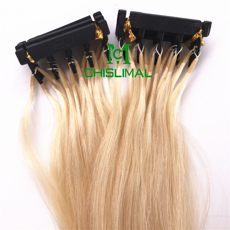5Strands/row 20g Remy hair New 6D Human Hair Extensions Prebonded dark blonde