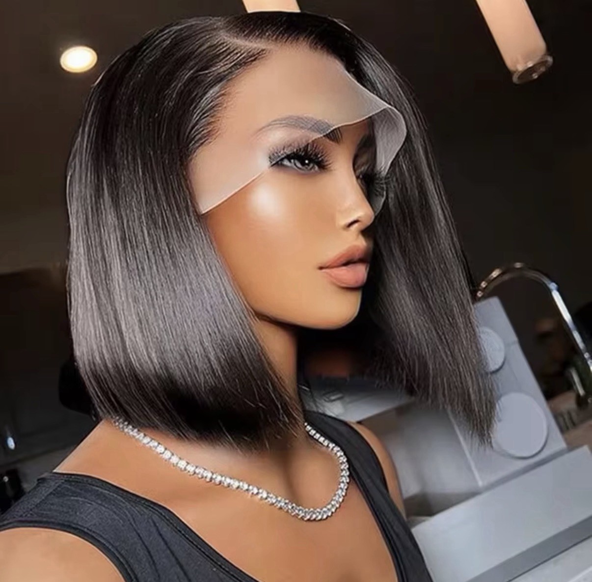 Human Hair 13/4 Bob Hair 180 Density 14 Inches