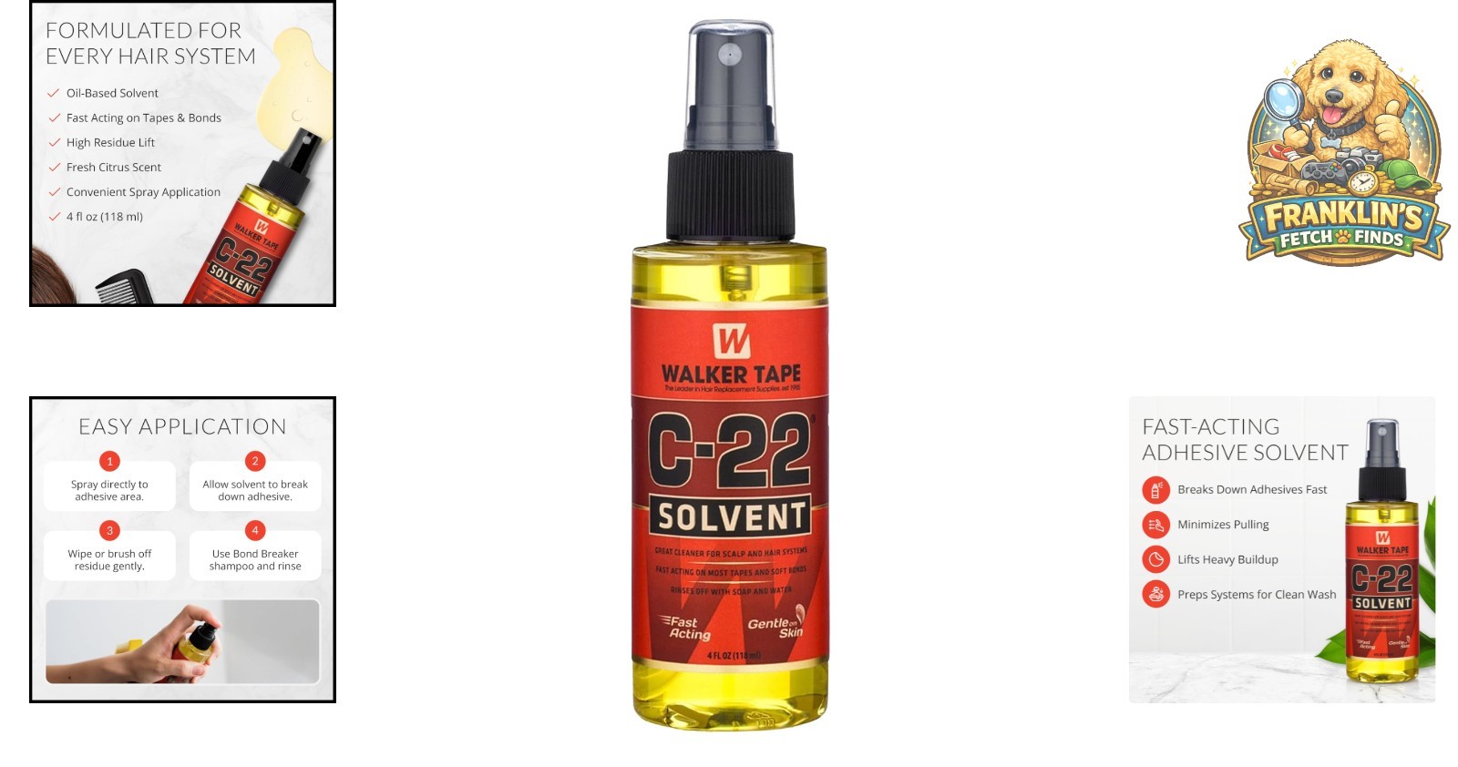 C-22 Solvent Spray 4 oz – Fast-Acting Adhesive Remover for Wigs & Extensions