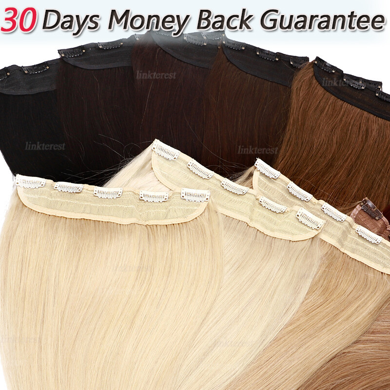 Thick One Piece 100% Remy Hair Clip in Real Human Hair Extensions 3/4 Full Head