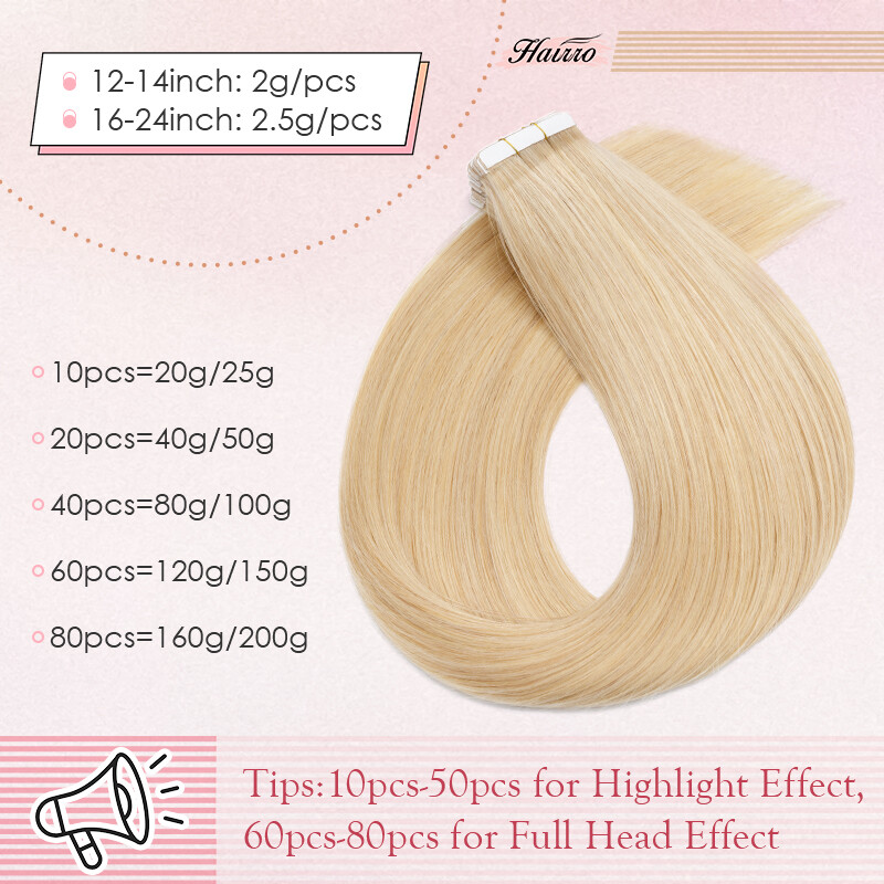 Thick Double Drawn Tape In Real Russian Remy Human Hair Extensions Skin Weft US