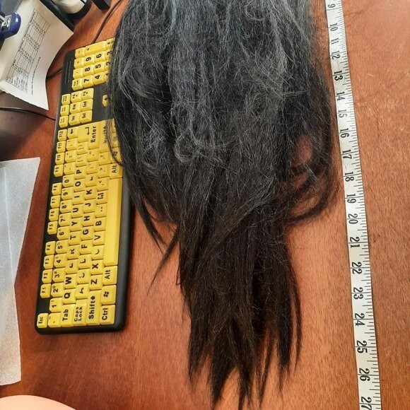 NEW ! Long Hair 28 inch Curly Wig Black
