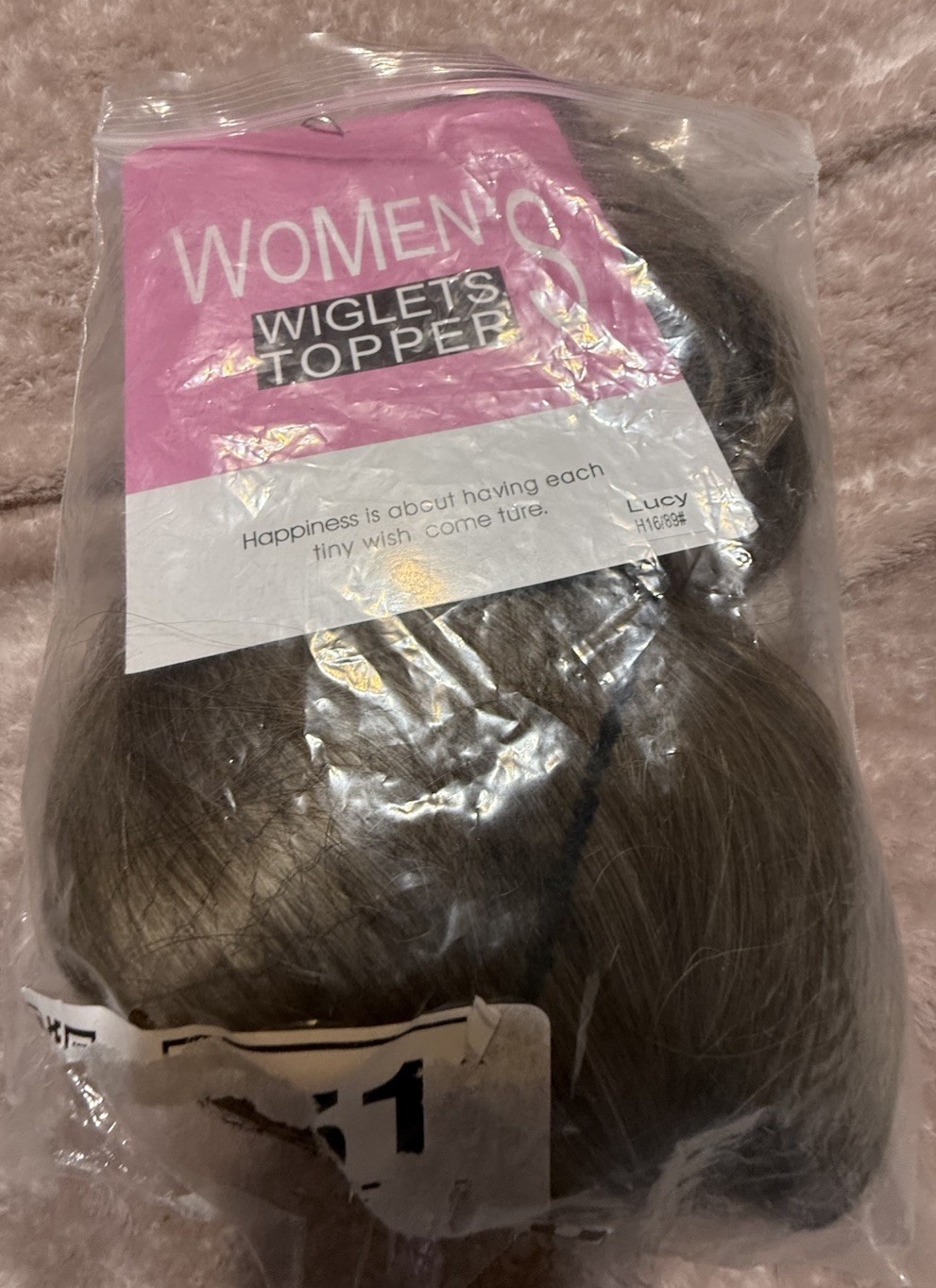 Women’s Wiglet Topper. New In Package Beautiful Color. Washable by Hand. (Lucy)