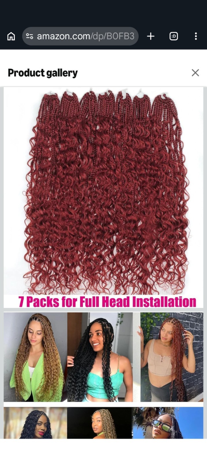 Goddess Box Braids Crochet Hair 24 inch Protein Fiber Pre-Looped Boho Braid Curl