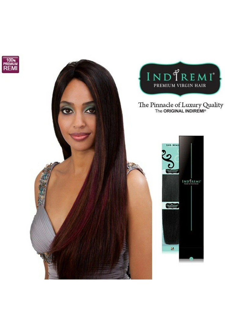 IndiRemi® Virgin Remi Hair Weave – NATURAL YAKY WEAVING 12″_#1B
