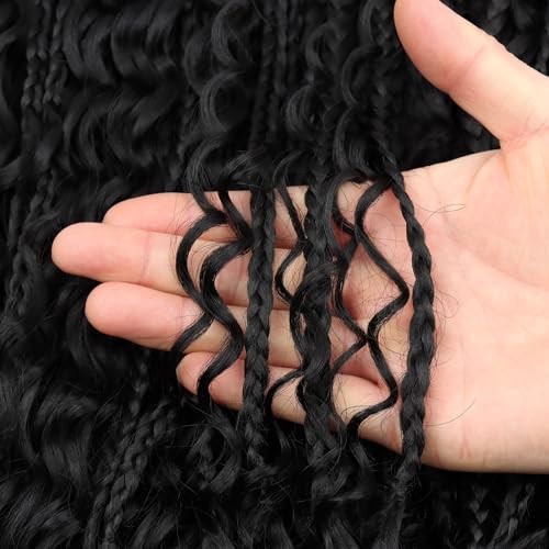 20 Inch Goddess Box Braids Crochet hair for Black Women 20 Inch (Pack of 8) 1B