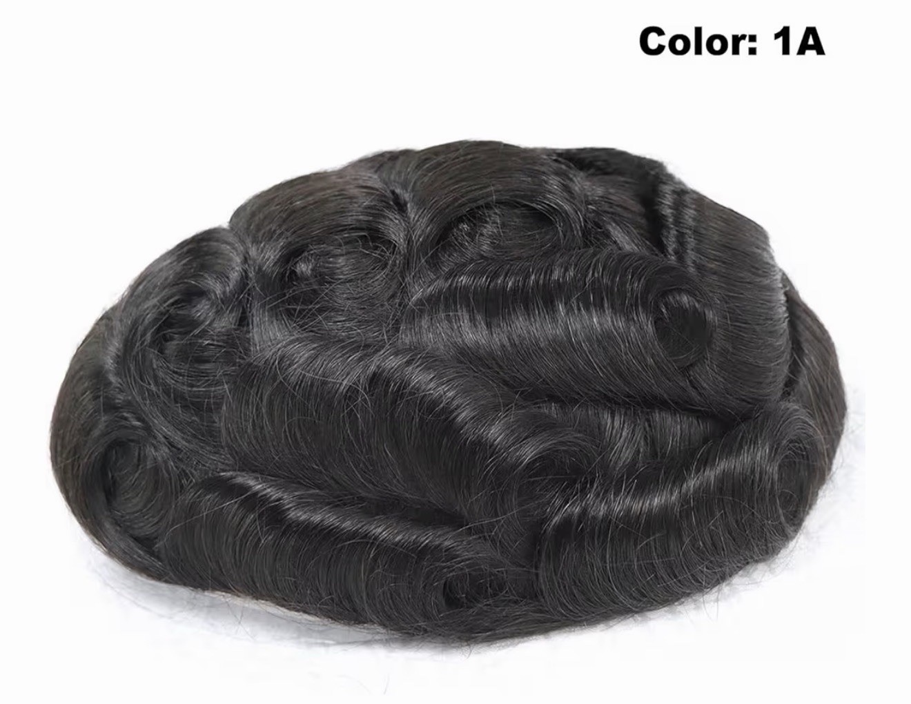 Toupee Hair Piece Indian Remy Human Hair Mono Top Lace Front Men Wig – Jet Black