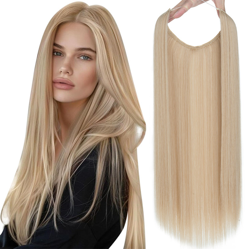 One Piece Natural Curly Secret Wire in Hair Extension Hidden Clip Thick as Human