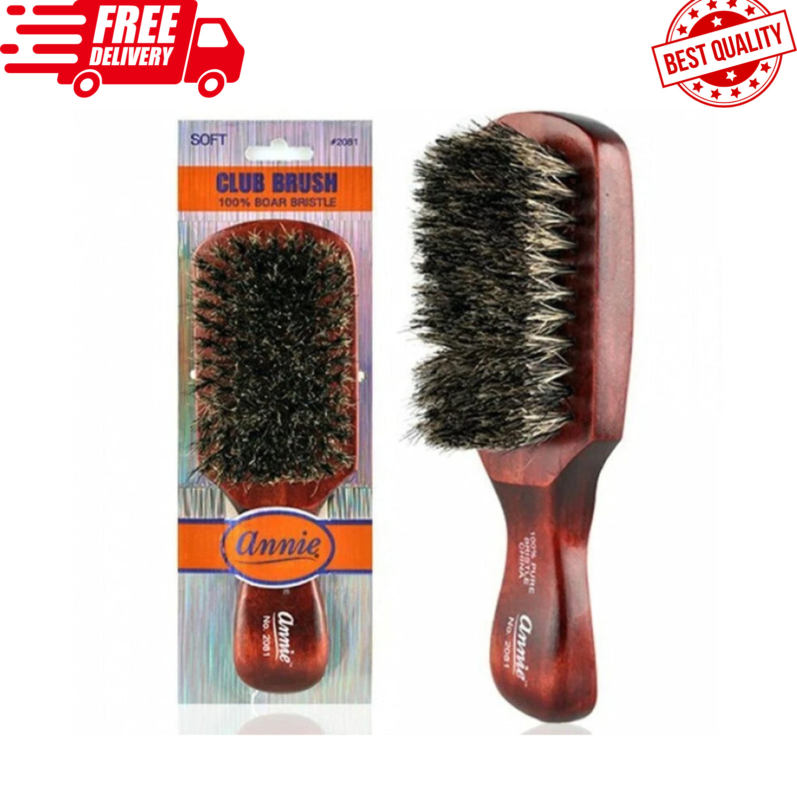 100% Pure Boar Bristle Wave Hair Brush dura Man New