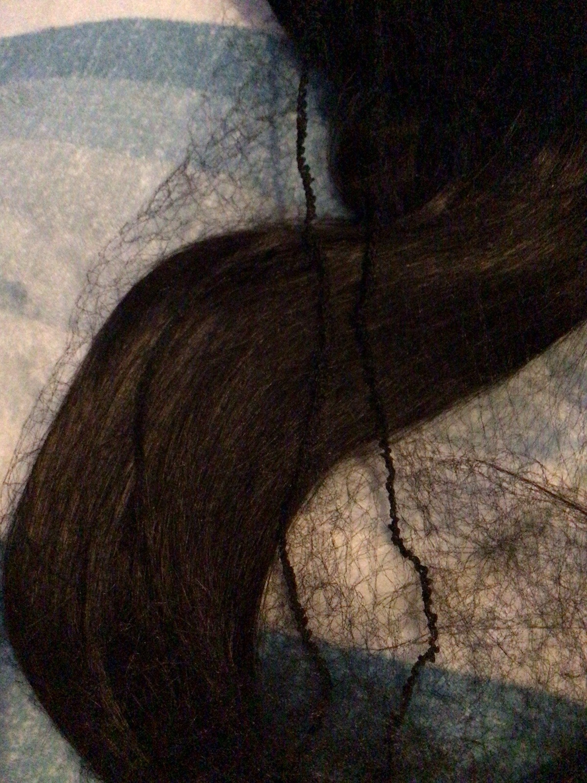 Wig Long Hair Dark Color With Strap And Comb Clips