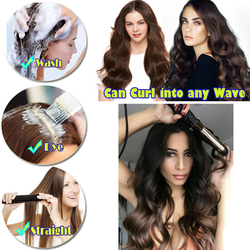 NEW DOUBLE WEFT Clip in Remy Human Hair Extensions Real Thick Full Head Balayage
