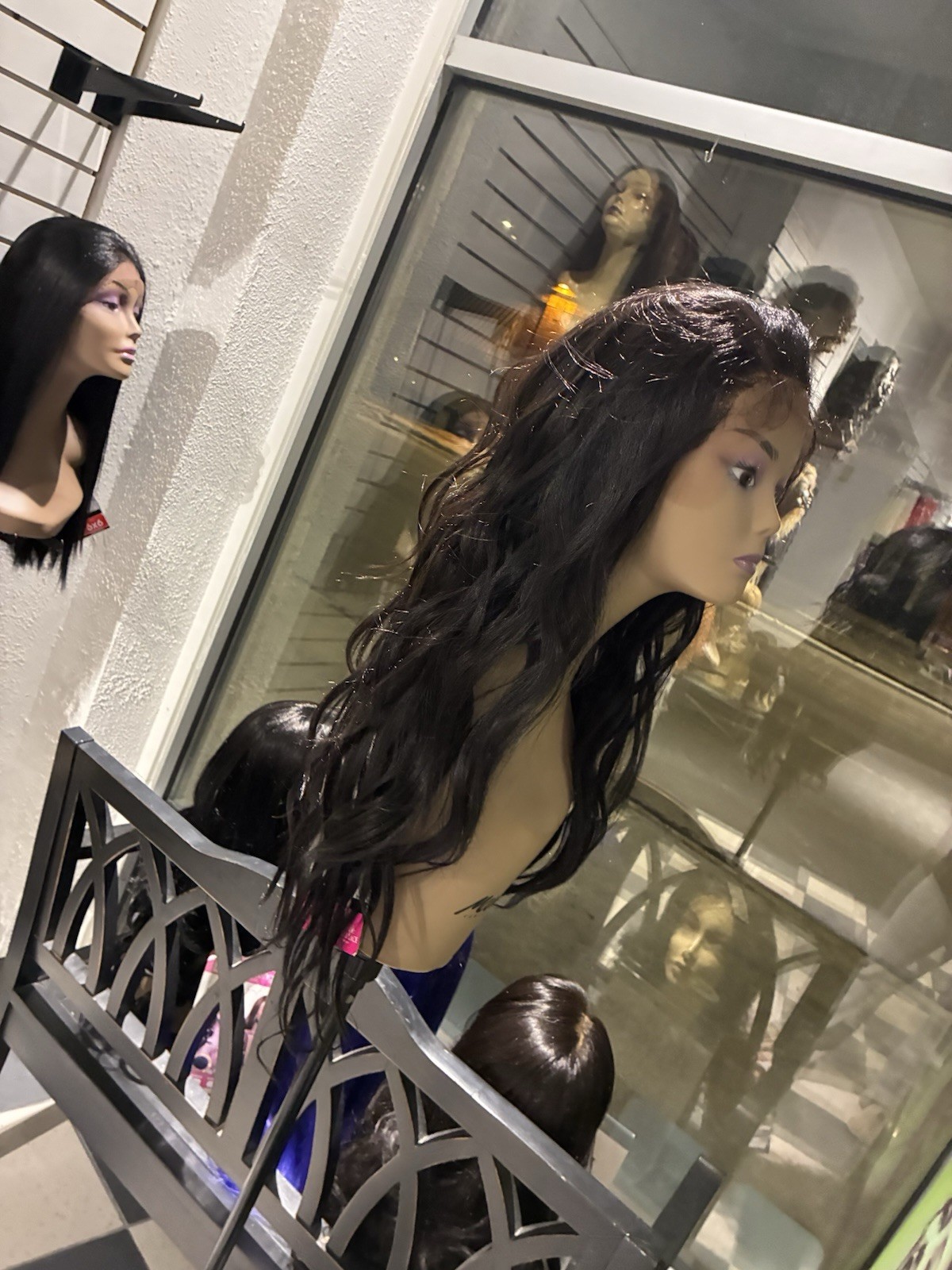 Baby hair Freepart Human Hair Blend Lacefront Wig