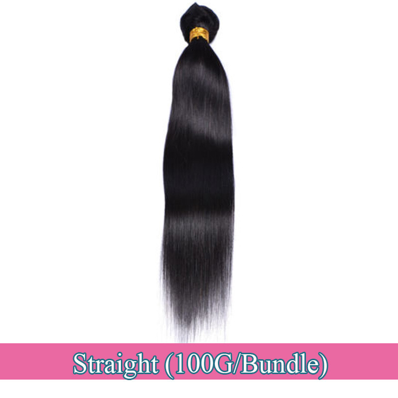 24 26 28 Deep Wave Bundle Weft Brazilian 8A Virgin Human Hair Wavy Curly 100G US