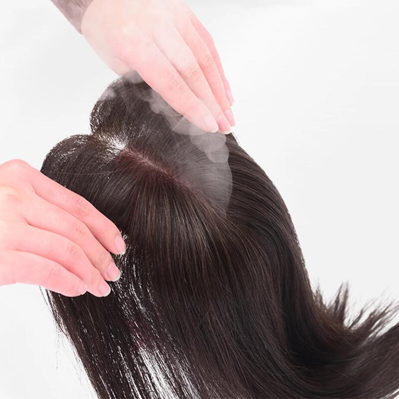 THICK MONO Top Pieces Toupee LACE 100% Remy Human Hair Toppers Silk Base