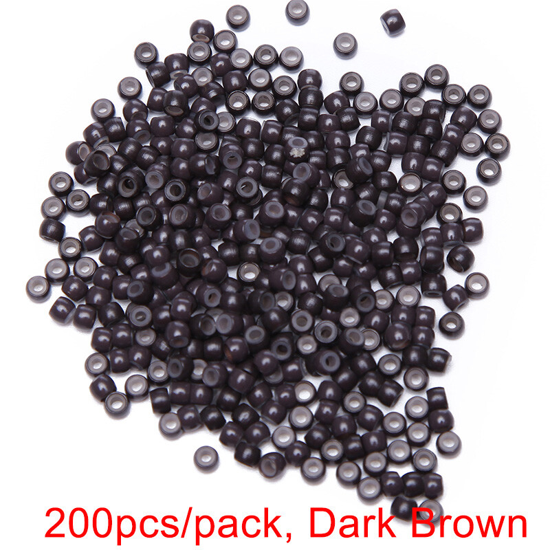 3MM 5MM 6MM Silicone Lined Nano Rings Micro Beads LOOP For I Tip Hair Extensions