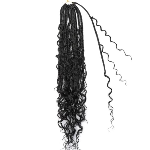 20 Inch Goddess Box Braids Crochet hair for Black Women 20 Inch (Pack of 8) 1B