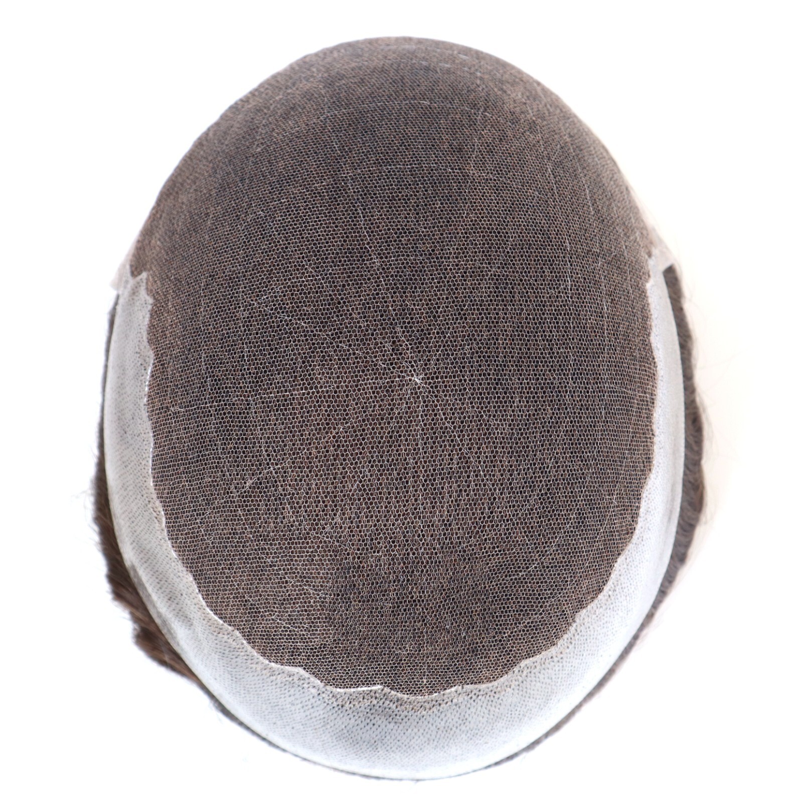 Mens Toupee Human Hair Replacement System French Lace Poly Skin Hairpiece Q6 #4