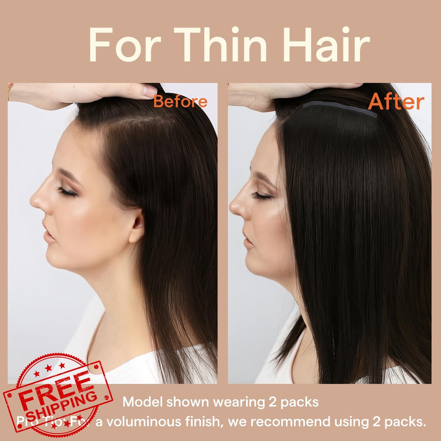 Full Shine 12 Inch #Fill-Ins-2/8/2 Clip Ins 55g