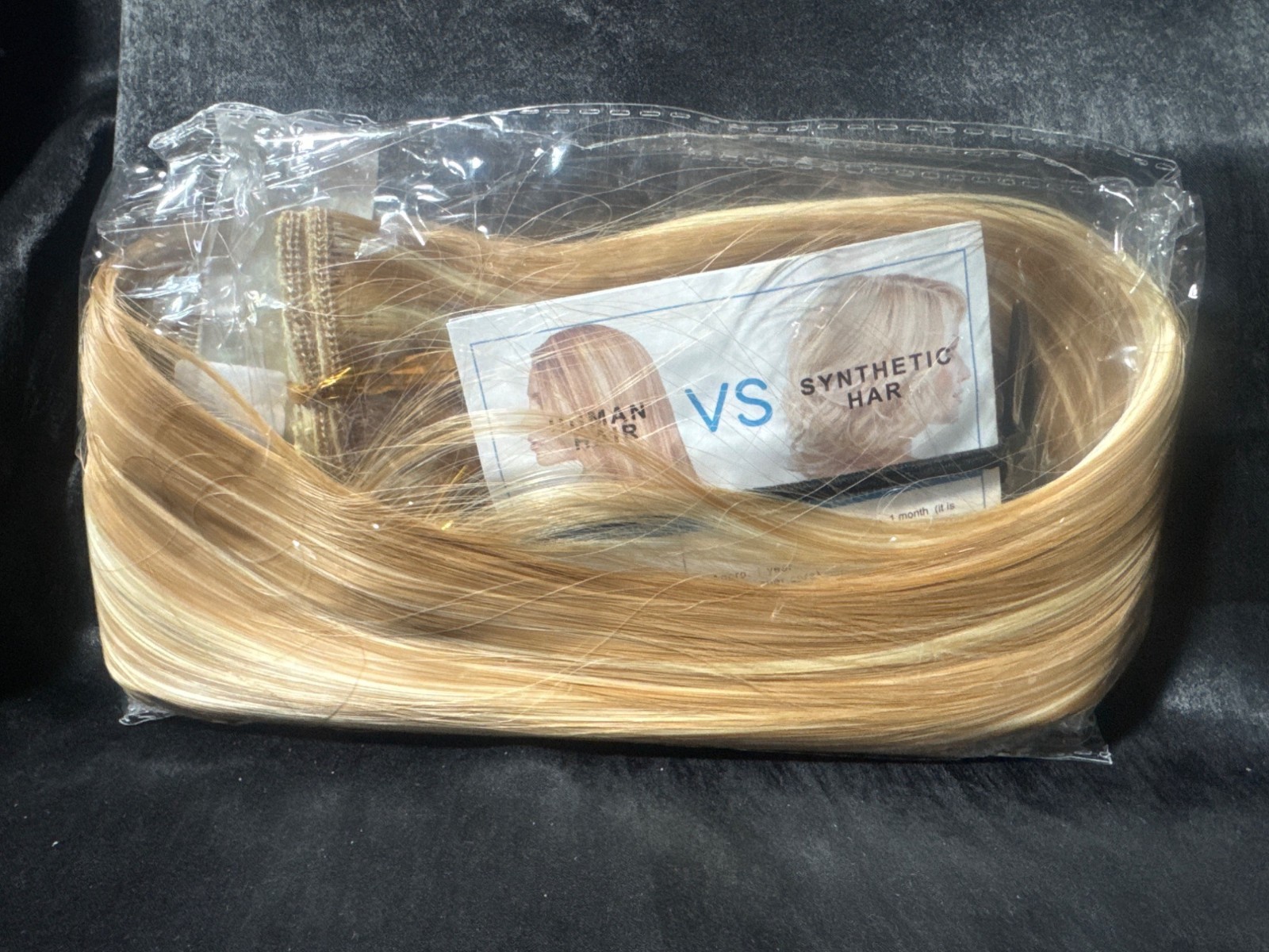 Clip-In Human Hair Extensions Blonde With Highlights 24 Inches Long 27H613 Color