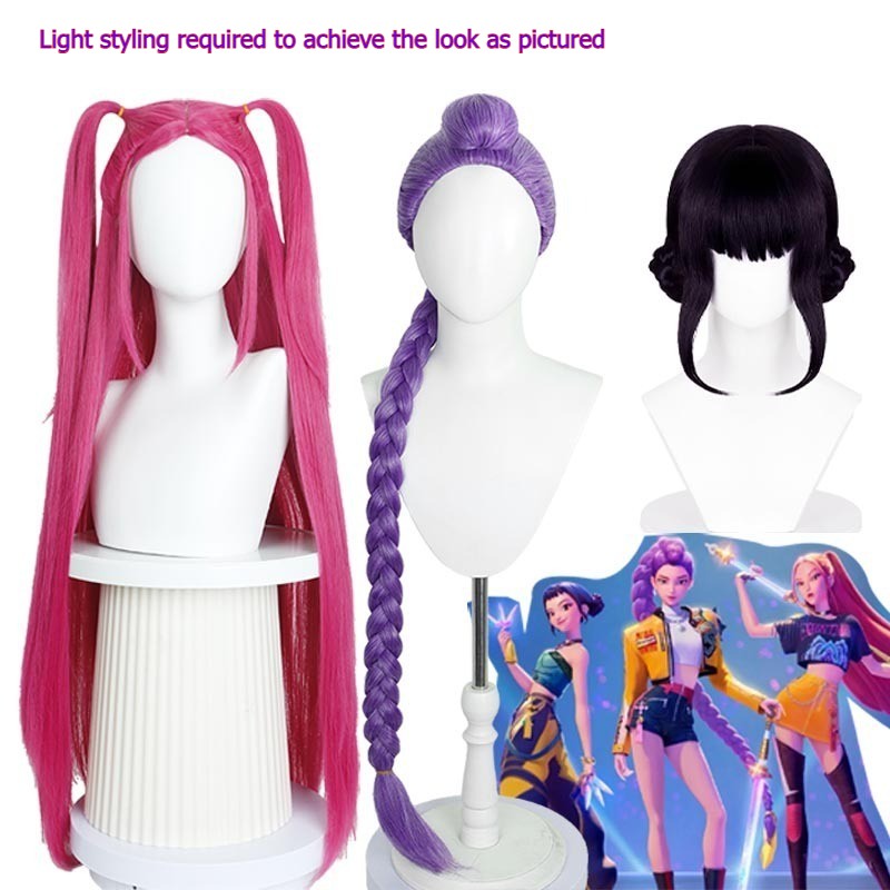 Rumi Mira Zoey Anime Girl Cosplay Wig Heat Resistant Synthetic Halloween Party