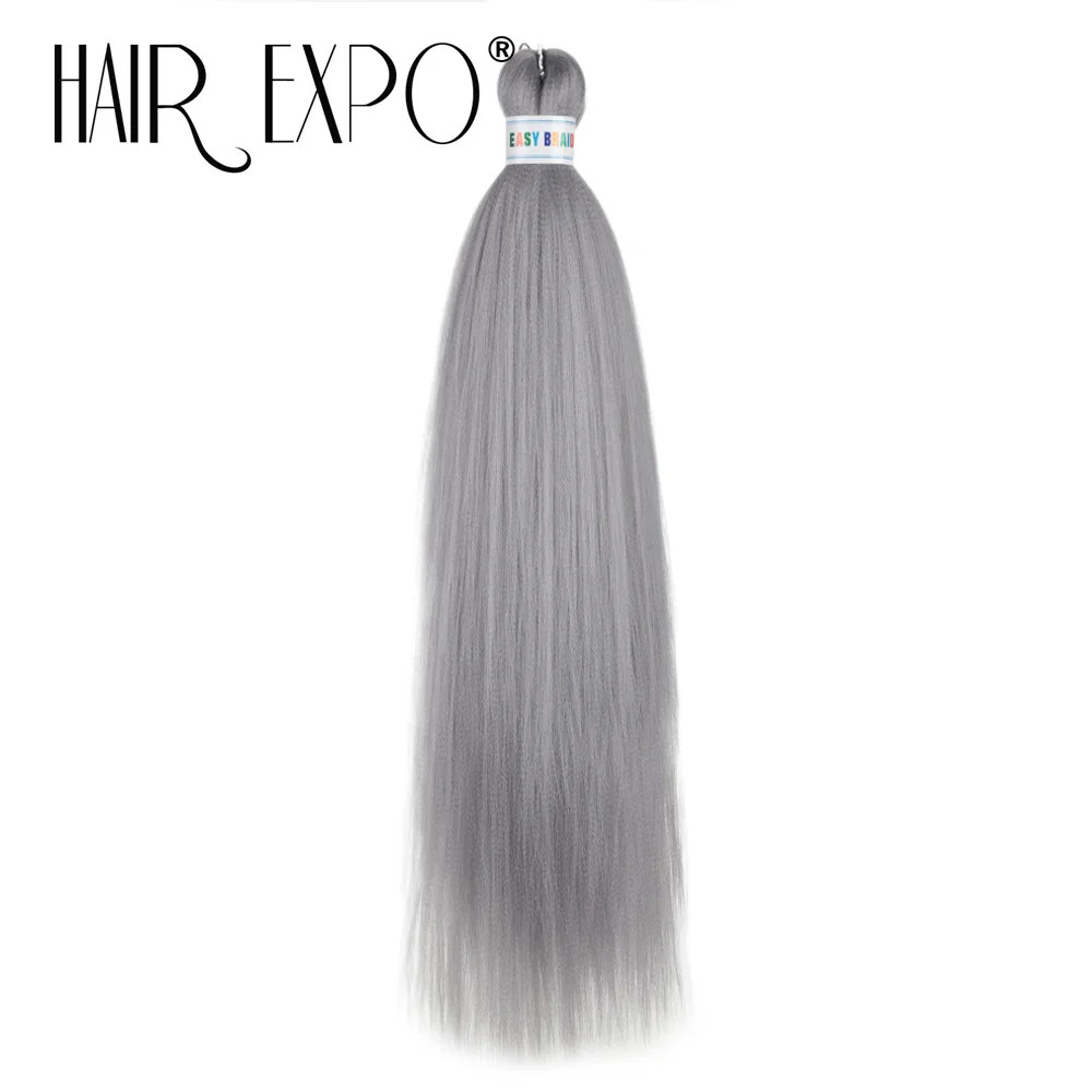 Purple Pre Stretched Braiding Hair Extensions 26Inch Synthetic Jumbo Braids For