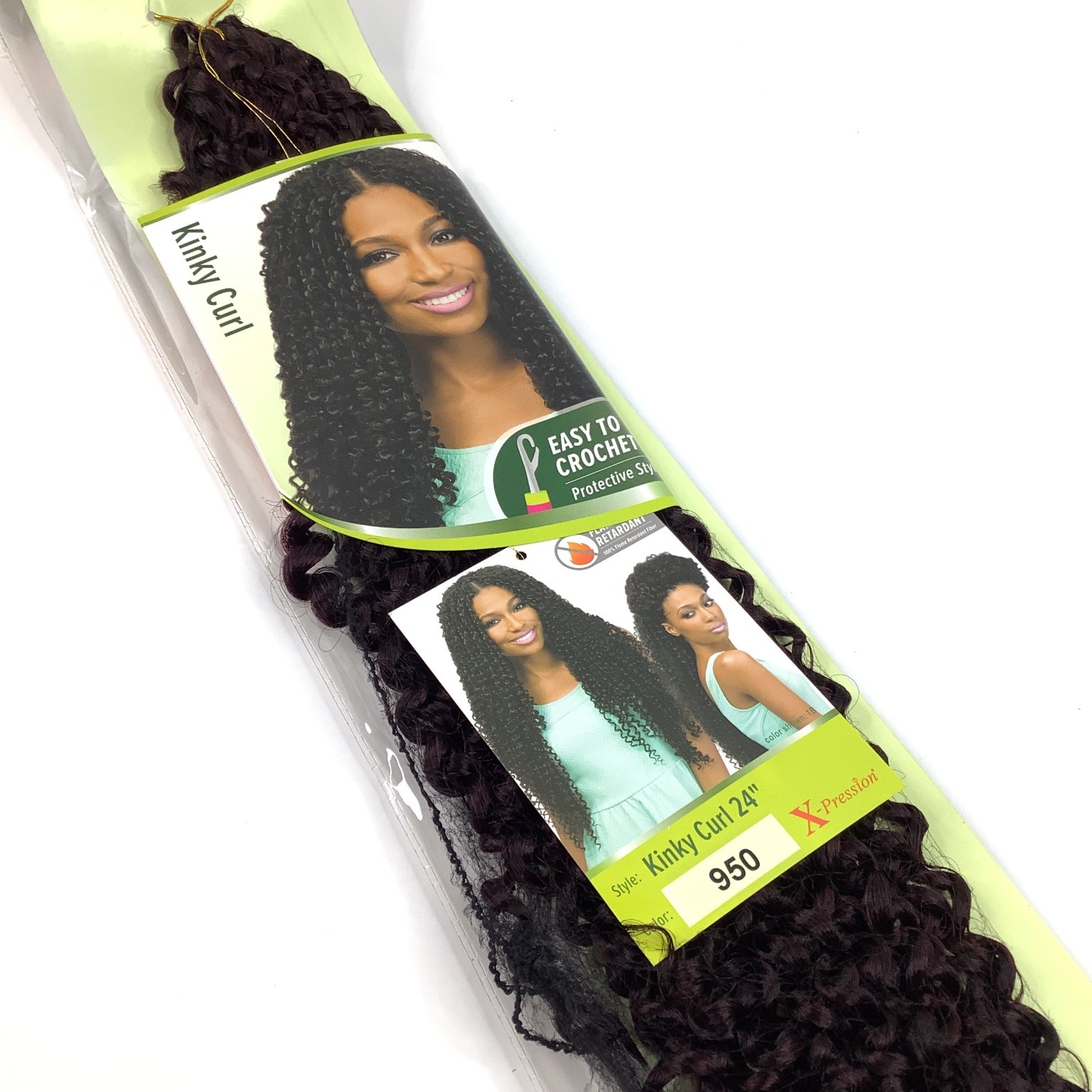 X-Pression Kinky Curl 24″ Hair Extensions Color 950 Easy Crochet