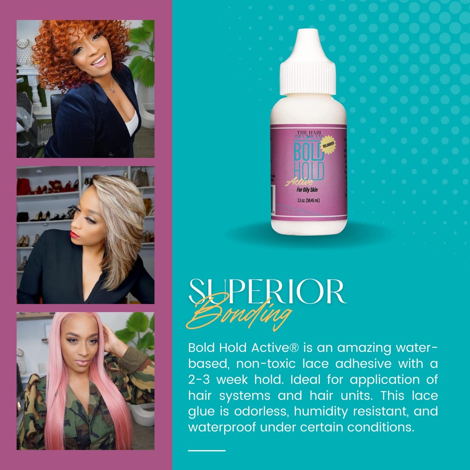 The Hair Diagram Strong Hold Wig Glue – Non-Toxic, Invisible Bond – 1.3oz