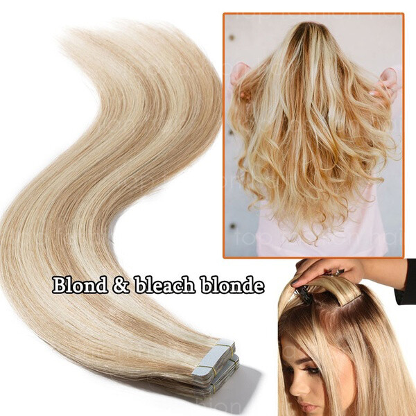 US Super Tape In Glue 100% Human Remy Hair Extensions Real Thick 100g 40pcs GG36