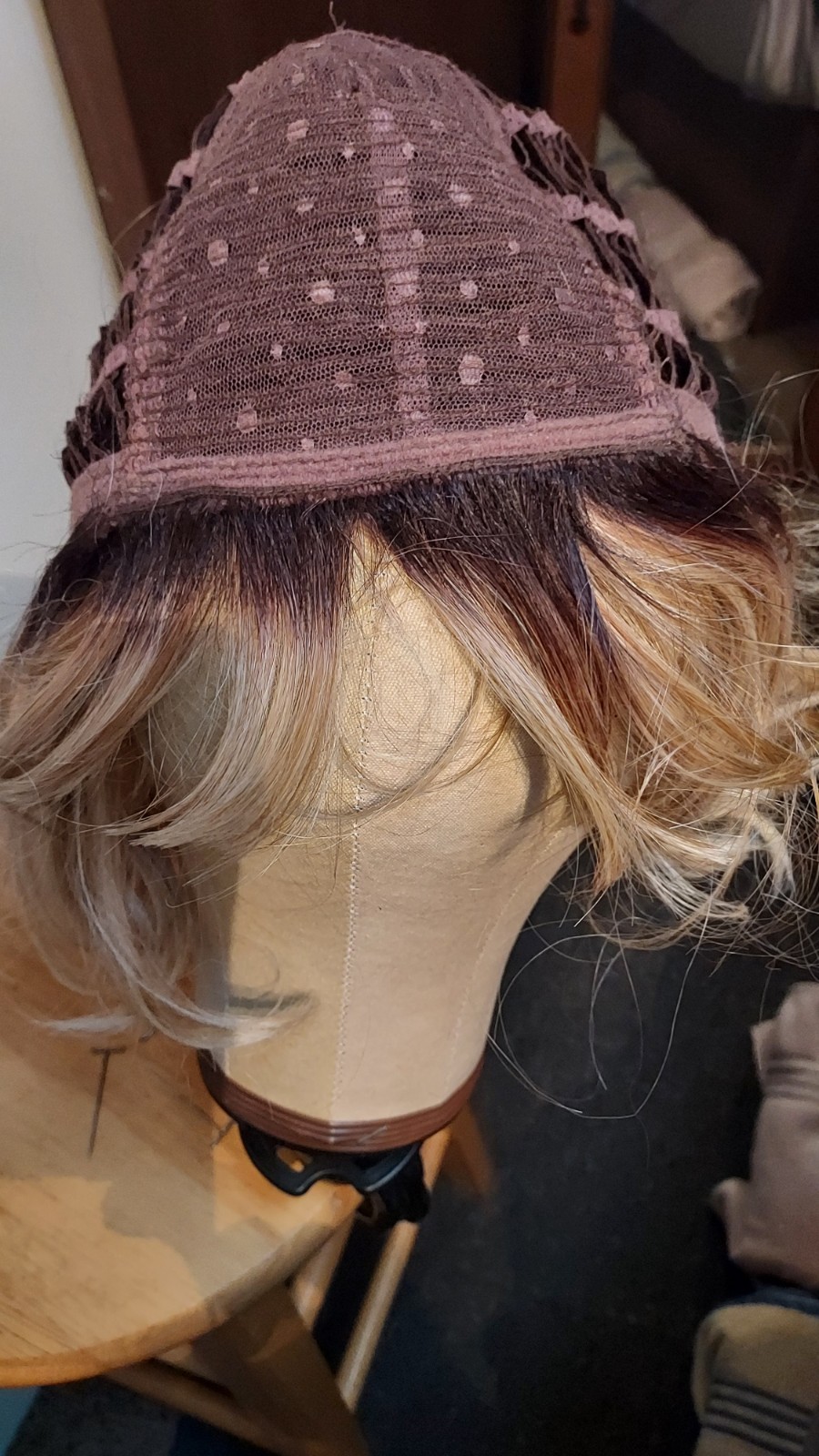 Ultimate Wig by TWC in color SS 14/88, medium length beautiful curly bob.