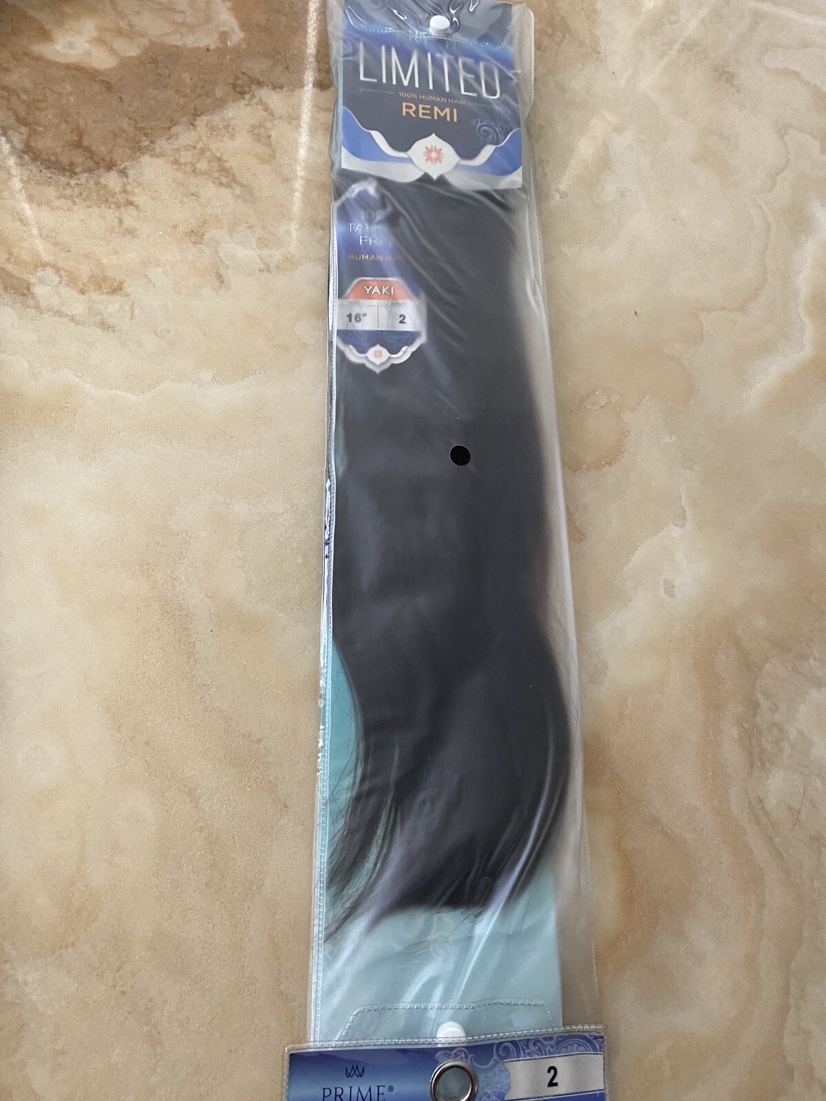 REMI PRIME LIMITED 100% HUMAN HAIR SOFT YAKY WEAVE- “16”INCH COLOR 2 TANGLE FREE