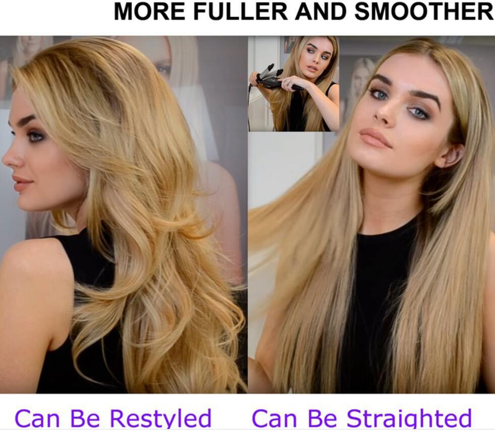 3/4 Half wigs 100% remy human hair half wig body wave hair weft cap