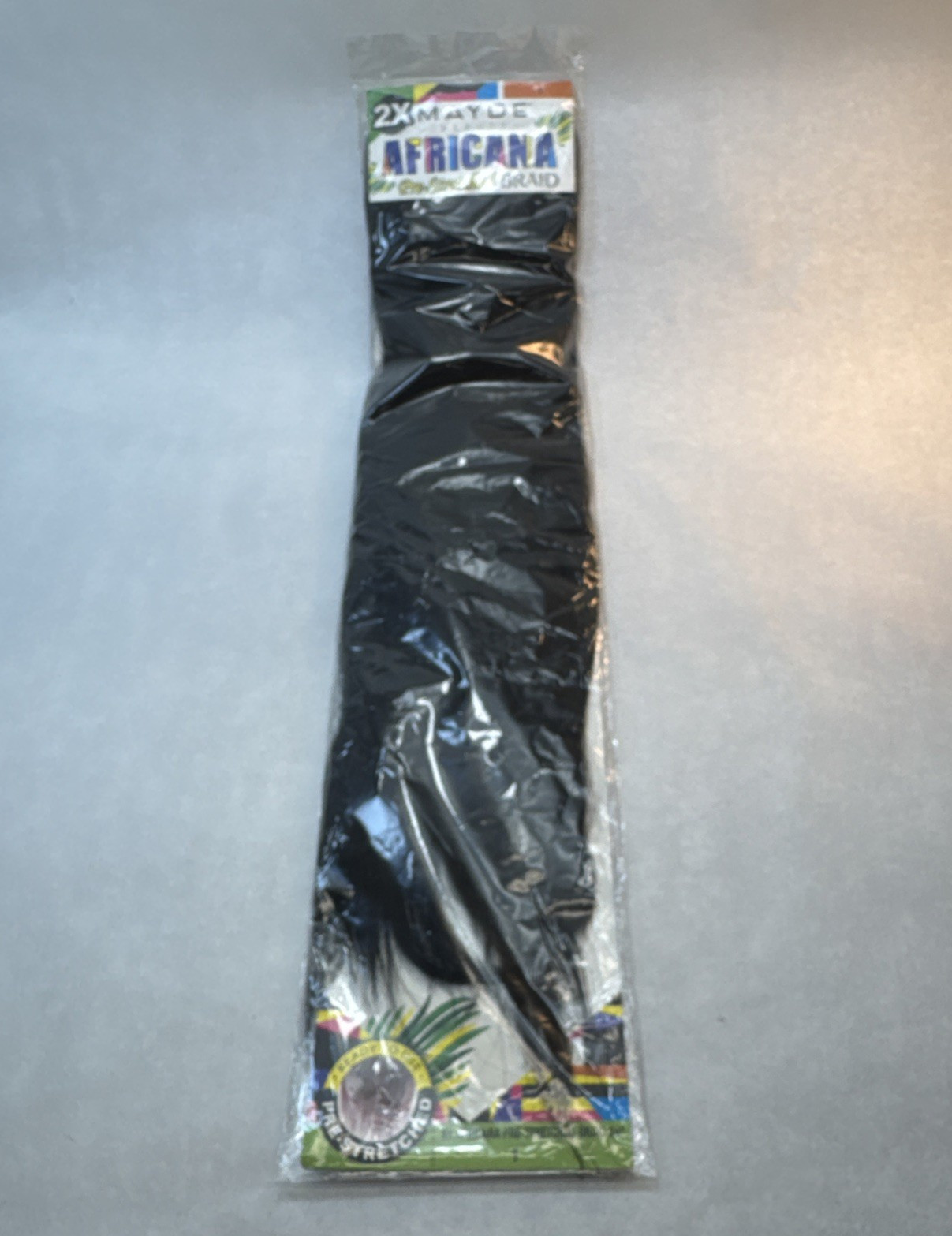 MAYDE BEAUTY SYNTHETIC PRE-STRETCHED BRAID 2X AFRICANA 24” BLACK READY NEW