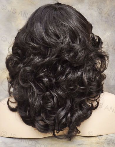 farrah fawcett Wig Glamorous New Big open Wavy Medium Brown Wig Medium CA 6