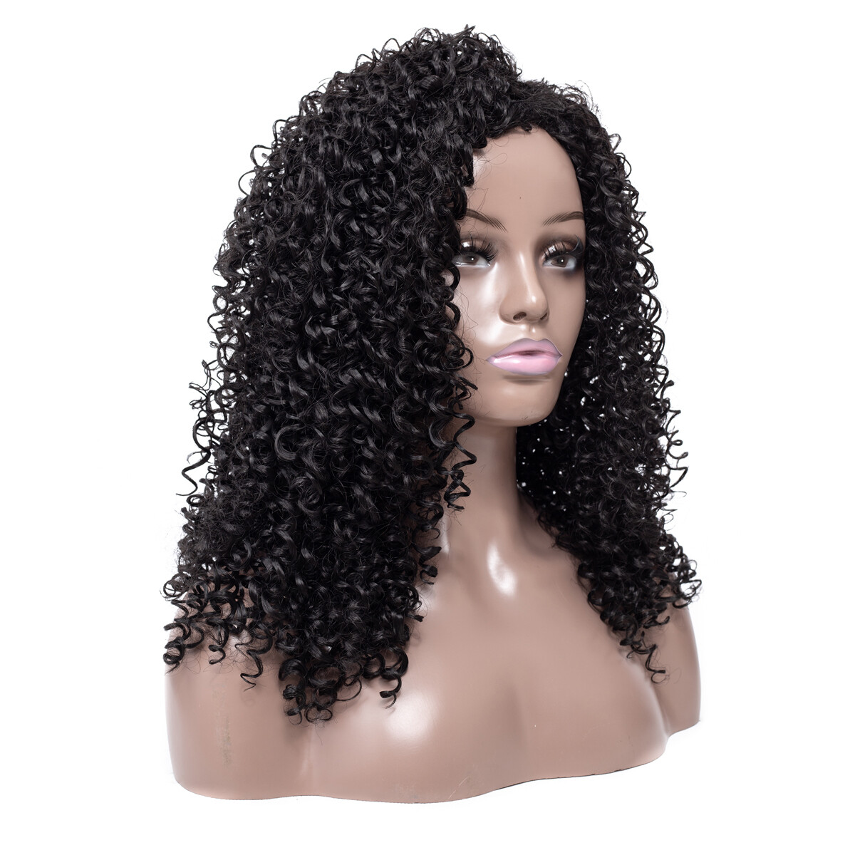CLEARANCE Long Black Kinky Curly Wigs for Women Afro Black Curly Wigs Synthetic
