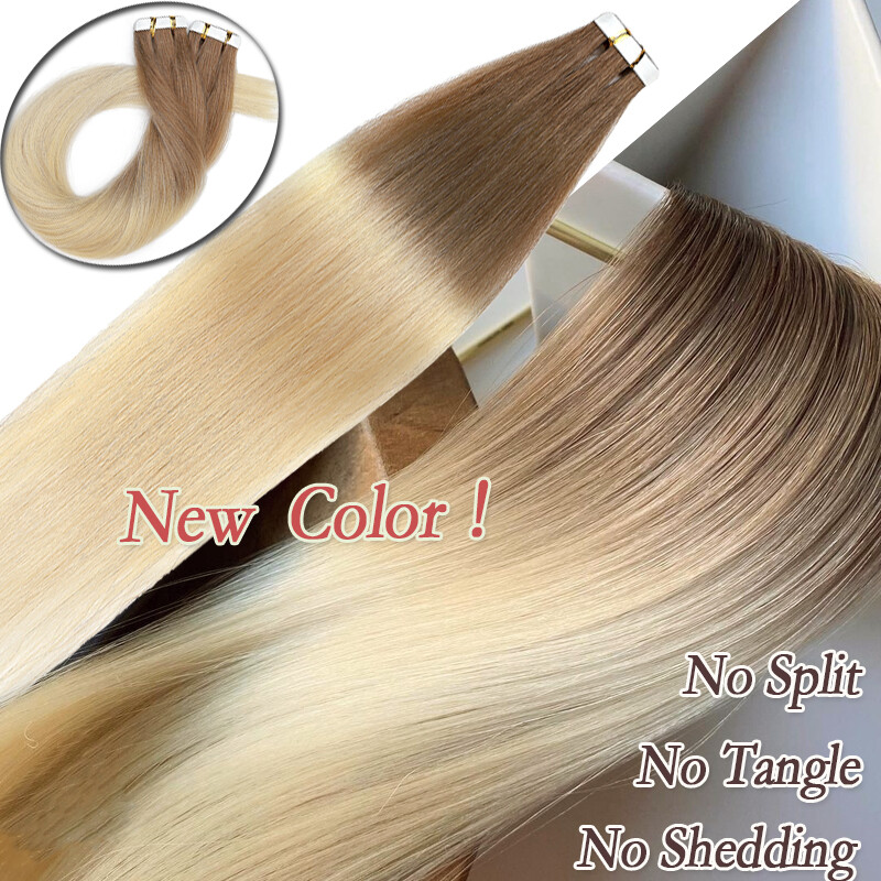 80PCS 200G Thick Tape In Real Remy 100% Human Hair Extension Full Head Skin Weft