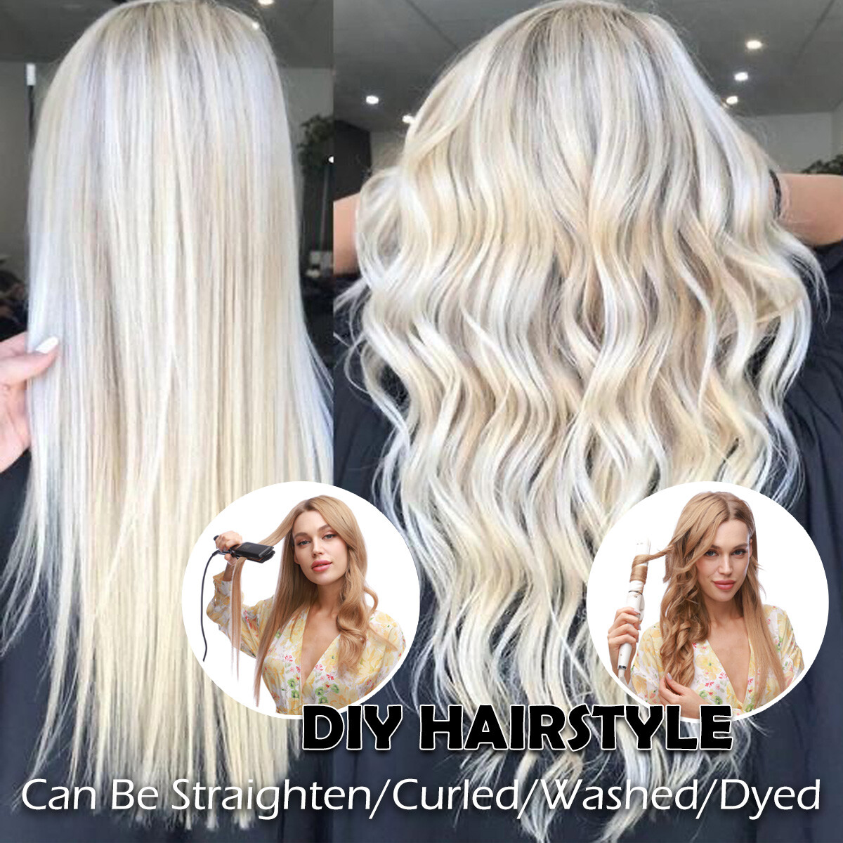 Clip In Hair Extensions 100% Real Remy Real Human Hair 8PCS Full Head Weft Ombre