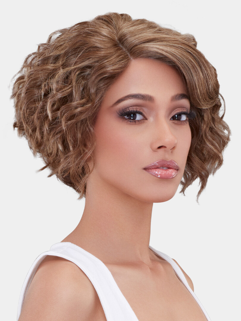 VIVACE XCEPTIONAL ESSENTIAL UNIT 12 LACE FRONT WIG GLUELESS WAVY SHORT BOB STYLE