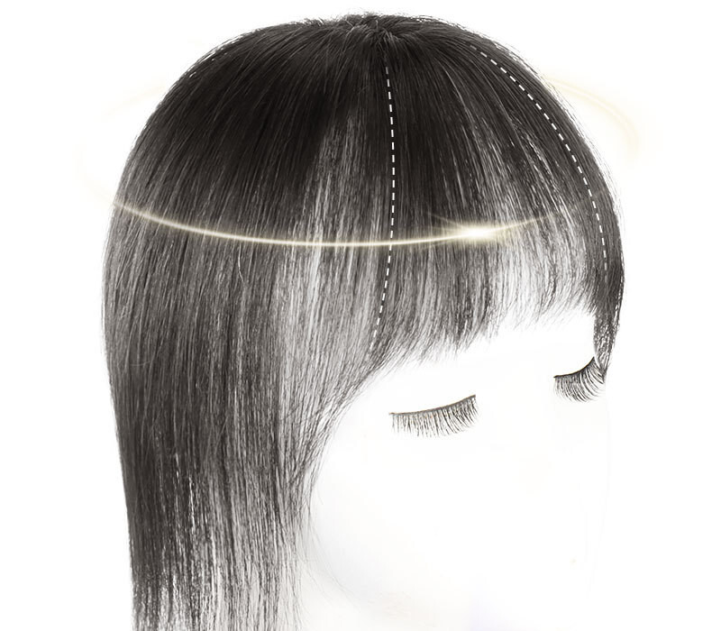 Clip In Human Hair Straight BangsToppers -For Women Thin Hair Top Replacement
