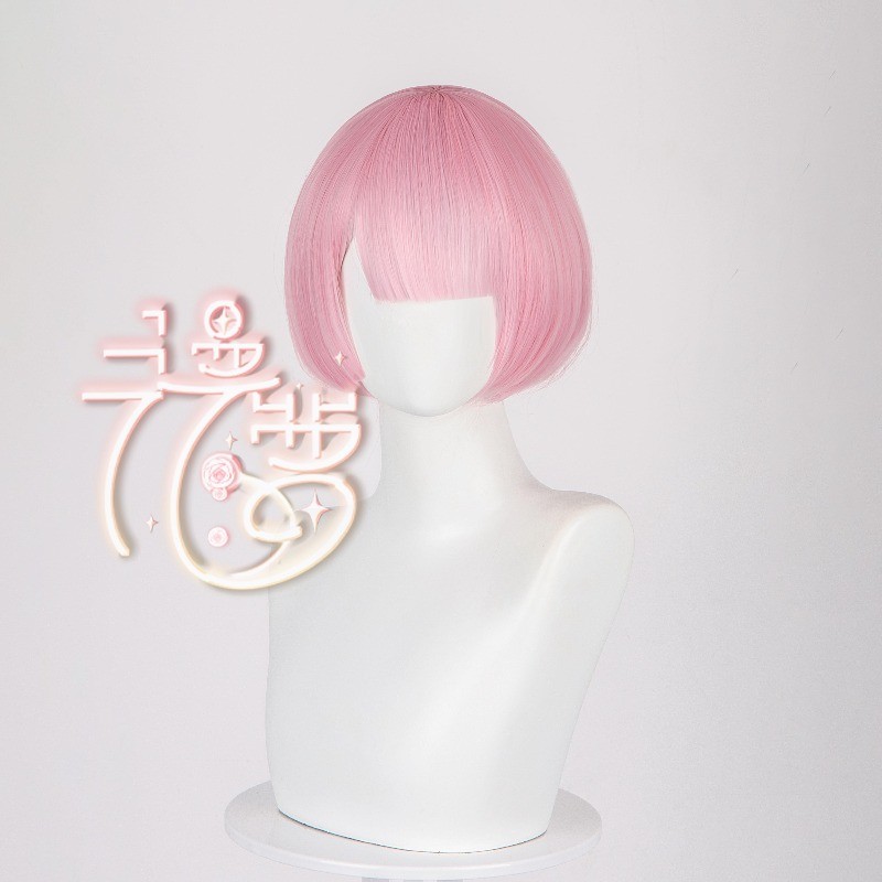 Re:ZERO-Starting Life in Another World Rem Ram Long Wigs Cosplay Halloween Pink