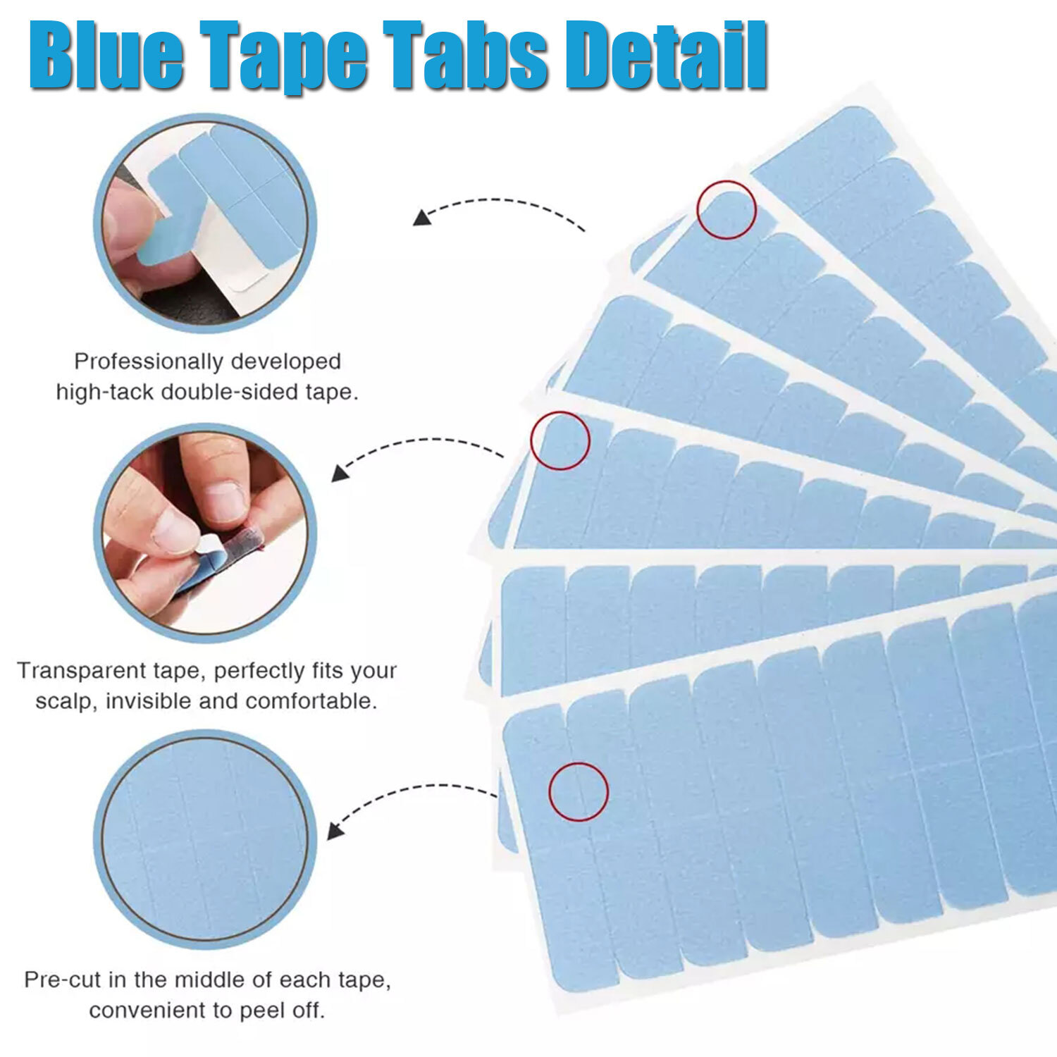 10-100PCS Double Sided Adhesive Super Tape for Tape In Hair Extensions Invisible