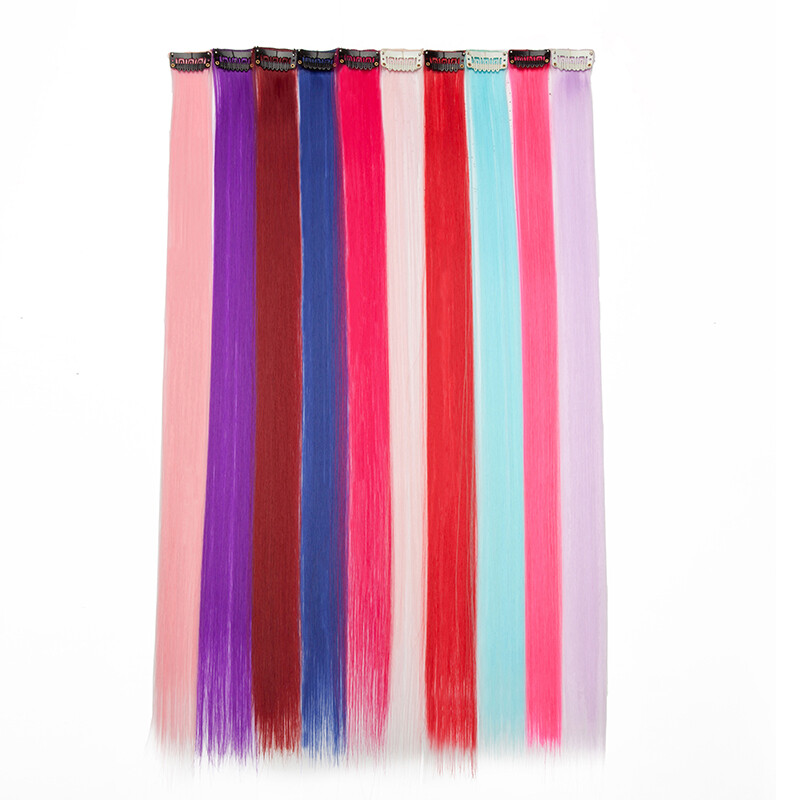Clip On Coloured Hair Extensions Highlights Festival Braids Synthetic Hair Party