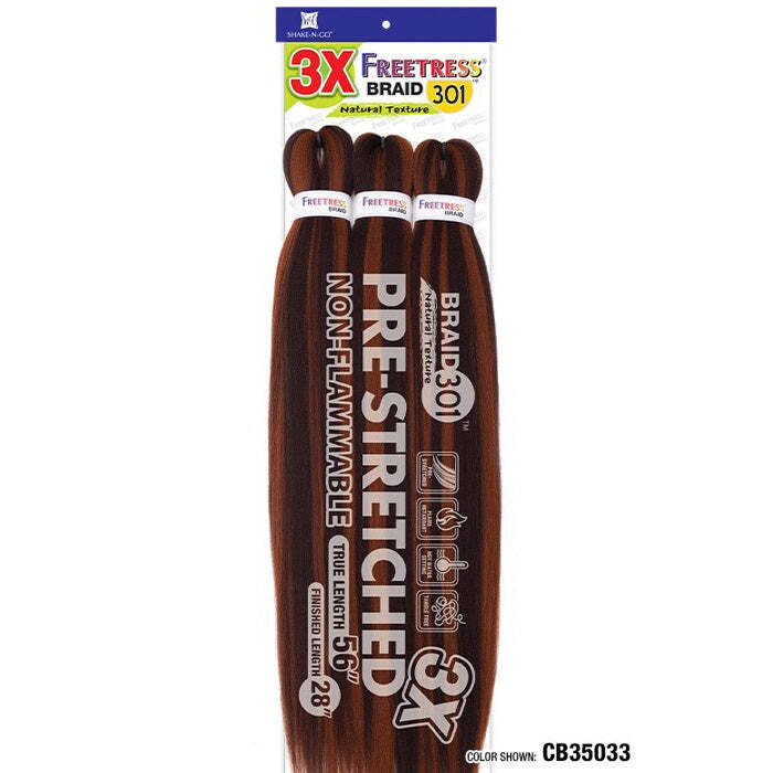 Freetress Synthetic Braid – 3X Pre-Stretched Braid 301 28″