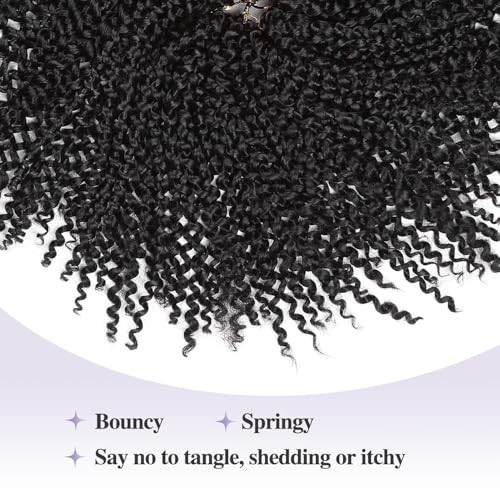 Afro Kinky Curly Braiding Hair Black Marlybob Jerry Curl 10 Natural Black