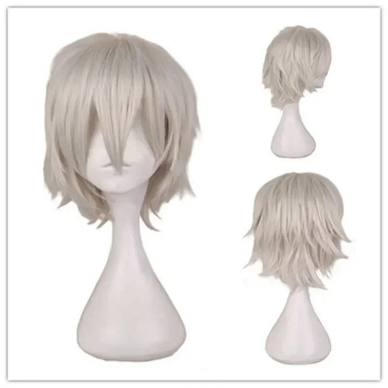 Universal Short Cosplay Wig Silver Red Pink Blonde Grass Green Black Straight